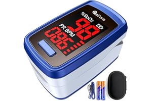 [2024] aCurio Pulse Oximeter CE Approved UK, Pulse-Oximeter with Battery and Case Accurate Fast Blood Oxygen Monitor Finger Adults-O2 Sat Monitor Oxygen Saturation Monitor Oxygen Meter