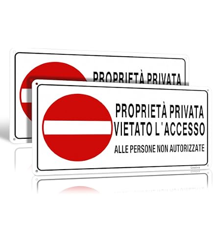 Cartello divieto d'ingresso alle persone non autorizzate