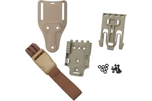 SHANYINGQUAN Kit de système de Verrouillage Rapide Tactique, Boucle de Ceinture QLS 22 19, Base d'adaptateur, Boucle à dégagement Rapide, Ceinture à Patte Mobile, étui à Pistolet.