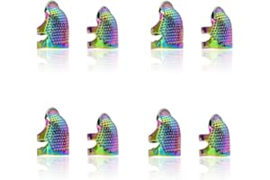 N\P 8Pcs Sewing Thimbles Metal Copper Fingertip Thimbles Adjustable Finger Protectors Finger Shield Rings Sewing Accessories for Needlework Sewing