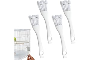 kicder Bird Cage Cleaner with Long Handle & Shovel – Easy Bird Droppings Removal Brush for Parrot & Pet Cages & Bird Perch – Durable Cage Cleaning Tool & Accessory