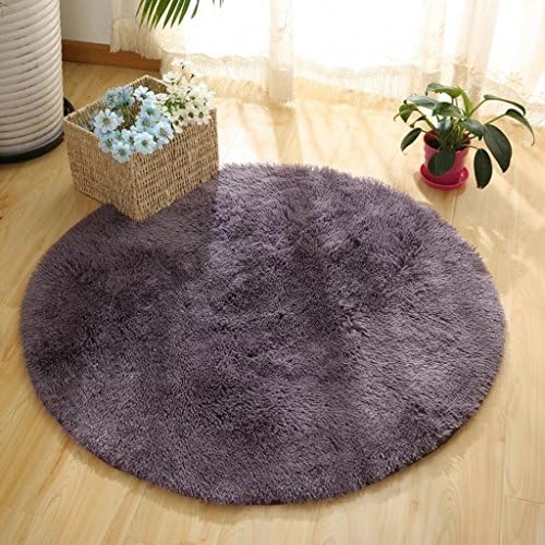 QIAO Carpet Rugs Hairy Carpet Living Room Bedroom Round Carpet Computer Yoga Mat Hanging Basket Hanging Chair Blanket (Color : E, Size : 140CM)
