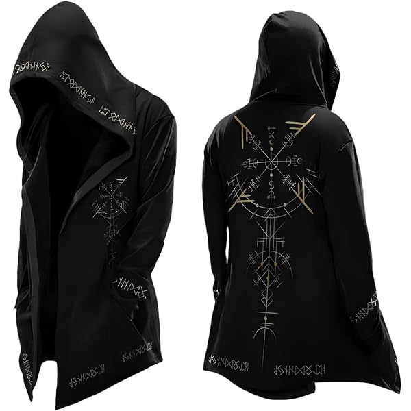 Felpa Uomo Con Albero Della Vita Celtico - Yggdrasil E Rune, Colletto Con Cerniera, Stile Vintage Vichingo