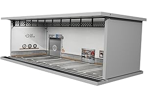 Fonowx Vitrina de Coche Modelo Fundido a Escala 1/64 con Luces, Vitrina de Garaje para coleccionistas de Modelos, Tienda de reparacion