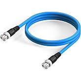Superbat SDI Cable 3G/6G/12G 1m BNC Male to Male 75 Ohm Belden 1694A Blue | 18 AWG, Support 12G-SDI (Dual-Link)/ 1080p/ 4K, B