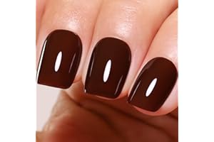 Ozzeal UV Gel Nagellack, 15ML Dunkel Schokolade Braun, Soak Off LED Herbst Winter Maniküre Starter für Salon und DIY Zu Hause, Für Mädchen