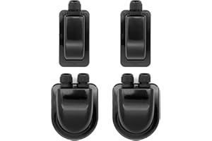 Yuhtech 4 Pcs Negro Cable Techo Pasaventanas Compartimento in ABS Entrada de Cable Solar ABS Impermeable para Caravanas, Caravan, Camper, Barcos, 2pcs 1- Way, 2pcs 2-Way