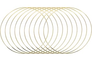 Liseng 10 Pieces 30 cm Metal Garland Ring DIY Wedding Wreath Decoration Dream Hunting and Wall Crafts