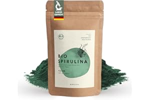 BIO Spirulina Pulver 250 g, rückstandskontrolliert, nach EU-ÖKO-Standard hergestellt, vegan, laktose- & glutenfrei, ohne Zusä