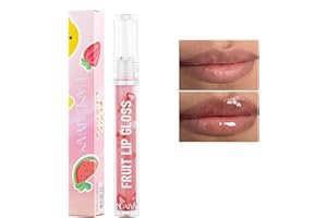 BELIKY GIRL Frutto brillantezza labbro idraulico olio trasparente per labbra cura del labbro calvo idratante liquido rossetto impermeabile idratante Lipgloss (Fragola)