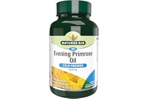 Natures Aid Evening Primrose Oil 1000mg – Cold Pressed Omega-6 GLA – Supports Hormonal Balance & Skin Health – High Strenghth Potency – Non-GMO, Gluten-Free – 90 Softgel Capsules