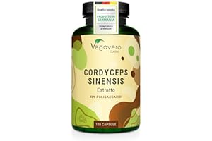 Cordyceps Sinensis | 19.500 mg (Estratto CS-4 10:1) | 40% di Polisaccaridi Bioattivi | Alto Dosaggio | Testato in Laboratorio | No OGM e senza Additivi | 120 capsule | Vegan | Vegavero®