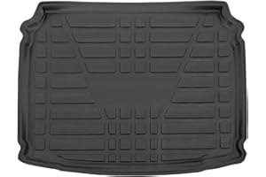 J&J AUTOMOTIVE | Tapis De Coffre sur Mesure pour 308 3 / 5P. Berlina 2014-2021, Noir, Antidérapant, Bord Haut, Toutes Saisons, Adapté Animaux de Compagnie