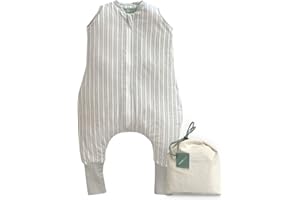 molis & co. Worek Nanna z nogami i skarpetami. 1.0 TOG. Idealny na jesień i wiosnę. 100% bawełna. Dawn Stripes, 2 lata., Paski świtu