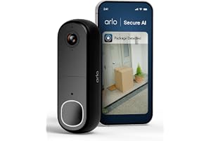 Arlo HD batteri dörrklocka kamera trådlös, alarmsiren, svart hud ingår