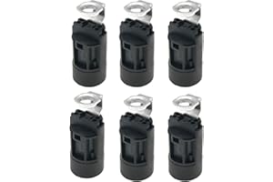 TWDRTDD Portacandela Termoplastico E14,Zoccolo Per Lampada A Candela Ses Con Succhiotto Filettato Da 1/8ips,Confezione Da 6 Pezzi (Nero)