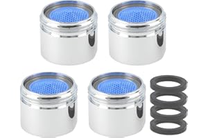 Chedin M18/M18,5/M20/M22/M24/M28 Boquilla mezcladora aireador, juego de 4 piezas para grifo burbujeante, cartucho mezclador, filtro de grifo, caño de Honeycomb cromado (M18)