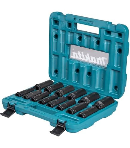 Makita B-65676 Durchgangs-Steckschlüssel SW13 – 13 Mm, Chromstahl, Dünner & Leichter, Für Gewindestangen