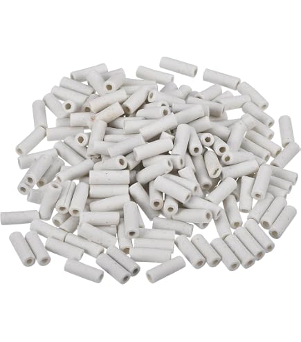 Produktbild von QUARKZMAN 10er Set Doppelloch-Keramikrohre – 3x8x23 Mm, Für Kabelisolierung, Wärmeschutz, 1000V, Grau
