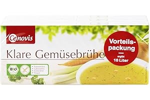 Cenovis - Klare Bio Gemüsebrühe im Würfel / Brühwürfel zum würzen, marinieren oder als Trinkbouillon - palmfettfrei, laktosefrei, glutenfrei und vegan - Vorteilspackung 3 x 12 Würfel - 378 g