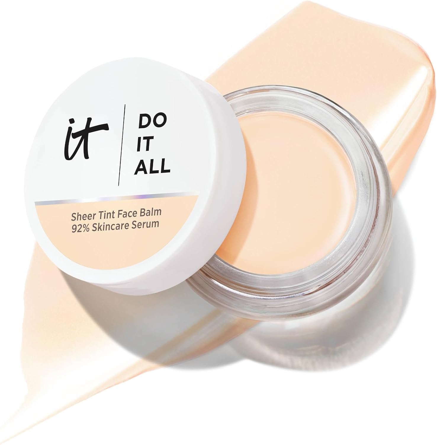 IT Cosmetics Do It All Sheer Tint Face Balm, Sheer‑Coverage Tinted Moisturiser with 92% Skincare Base, Collagen Peptide, Hyaluronic Acid & Vitamin E, 24hr Hydration, FN110
