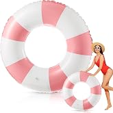 Inflatable Swimming Ring, Vintage Striped Inflatable Float, Swimming Rings for Kids Adults, for Summer Pools and Beach for Ad