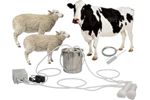 DYJD Mungitrice di Pecore di Mucche elettriche, mungitrice di Capra delle Pecore della Mucca, Attrezzatura per la mungitura del bovino Automatico Portatile, per Pecore e Capra,for Cows And Sheep,14L