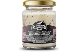 Valnerina Tartufi Burro al Tartufo Bianco | Specialità Gastronomica per Crostini, Bruschetta, Antipasti, Primi e Secondi Piatti | Barattolo 80 gr.