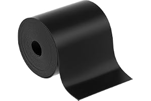 QWORK® Neoprengummiplatta, 80 mm (bredd) x 1 mm (djup) x 3 m (längd) för fogar, dynor, tätningsskydd och gör-det-själv-golvsk