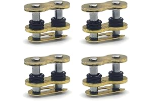 4-pack guld rostfritt stål motorcykelkedja huvudlänk med O-ring anslutningslänkar för Dirt Bike jordbruksmaskiner 428 520 525