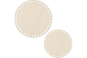 PH PandaHall 2 Dimensioni Fondo Cesto in Legno Naturale, 15/20cm Cerchio Vuoto Base Cesto all'Uncinetto Modellatore Cesto in Legno per Cesto Fai da Te Tessitura Artigianato Decorazione della Casa