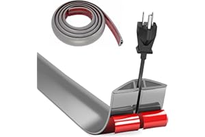 BUERPINKING Canalina Passacavi Calpestabile, 1m X 3cm Canaline Passacavi Da Muro, Copricavi Pavimento, Cache Cable Pavimento, Canalina Passacavi Adesiva Flessibile, Passacavi Pavimento Per Tutti I Cavi (Grigio)