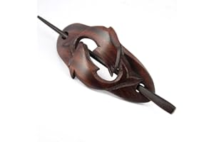 ISLAND PIERCINGS Haarspange Clip Delfin Design Handarbeit aus Holz HS40