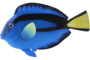 Pssopp Acuario Peces Artificiales Peces flotantes Falsos Peces Tropicales Divertidos Luminosos de Silicona Realistas en Movimiento Peces Ornamentos Decoraciones con Ventosa(#2)