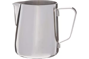 Rhinowares Pichet à lait professionnel 360 ml – Pichet à lait en acier inoxydable et tasse à mesurer | À utiliser avec votre machine à café ou mousseur pour un cappuccino, latte ou plat blanc