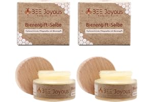 ‎BEE JOYOUS BEE Joyous Bienengift Salbe, Made in Germany, Dermatest SEHR GUT, plastikfrei, ohne Konservierungsstoffe, ohne Aqua, ohne Alkohol, Bio, 2er Pack