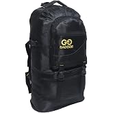 Baggor 65 Litre K&ouml;r&uuml;kl&uuml; Siyah Su Ge&ccedil;irmez &Ccedil;ok G&ouml;zl&uuml; Laptop B&ouml;lmeli Erkek Bayan Okul-Kamp&ccedil;ı-Seyahat-Dağcı-Outdoor-Trekking Sır