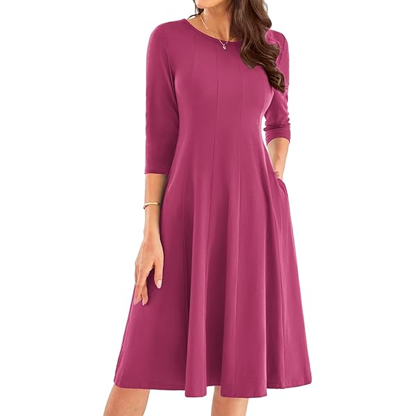 Robes Décontractées – Robe Pull À Manches Longues Et Col En V Pour