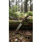 Yatağan Zeybek Ahşap Saplı Paslanmaz &Ccedil;elik Mozaik Pim Av Kamp Outdoor Cep &Ccedil;akısı