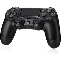 Powerextra Replacement PS 4 Game Controller compatible for PS 4 /PS 4 Pro/PC/Phone/Ipad,Black PS 4 Bluetooth Game…