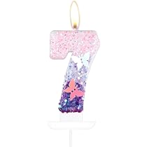14 Candeline Di Compleanno Scintillanti Rosa Con Farfalla | 7,5 Cm | Cake Topper Per Torta Di Compleanno E Matrimonio