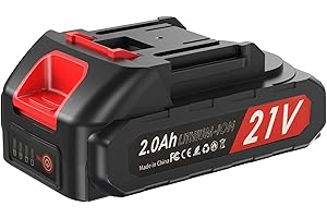 AOSTOK Batería de Litio de 2000 mAh - Esta batería Solo es Adecuada para Mini motosierras eléctricas con Interfaz Makita y Equipadas con un Cargador de 2,5 mm de diámetro [1 Paquete]