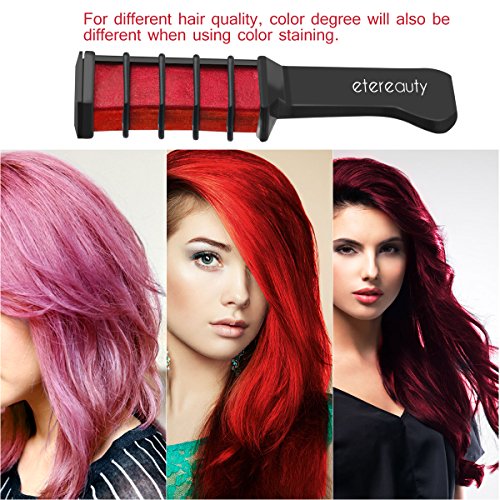 ETEREAUTY Haar Farben Kreide Kamm Haarfärbemittel Temporäre Haar Farben Creme 6 Stück - 6