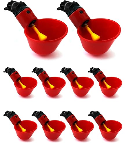 Abbeveratoio E Mangiatoia Sospesa Per Polli - 2 Pezzi 4,5 Quart Marrone - Foto 4