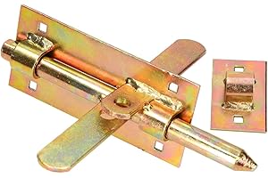 KOTARBAU® Bolzenriegel Riegel 150 mm Beidseitig Schlossriegel Verzinkt Gelb Stahl Torriegel Schubriegel Türriegel Torschieber Türschlossriegel Robust