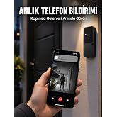 HD Kameralı Akıllı Kapı Zili | &Ccedil;ift Y&ouml;nl&uuml; Sesli Wi-Fi G&ouml;r&uuml;nt&uuml;l&uuml; Kapı Zili