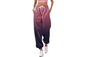 Chejarity Donna Harem Jogger Pantaloni Lunghi Sweatpants Pantalone Larghi Pantaloni da Tuta Donna Pantaloni Cropped Autunno Sport Allenamento Palestra Fascia