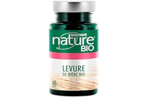 Boutique Nature - Complément Alimentaire - Peau/Cheveux/Ongle - Levure de Bière BIO - 60 Gélules Végétales - Redonne tonus aux peaux, sublime les cheveux, fortifie les ongles