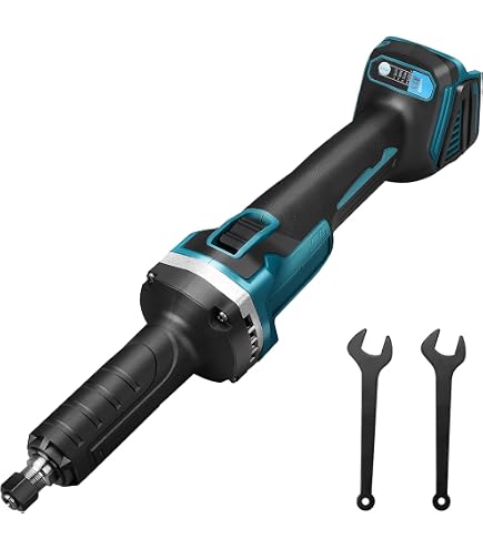 Meuleuse Droite Sans Fil 18V Compatible Makita - 4 Vitesses Jusqu'à 26000 Tr/min, Pince 6 Mm, Sans Balais
