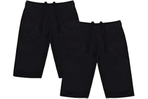 A2Z 4 Kids Boys Cotton Stretch Black Shorts 5-13 Years Casual Summer Cool Lightweight Pants for Indoor Outdoor Occasions Knee Length 13 Years